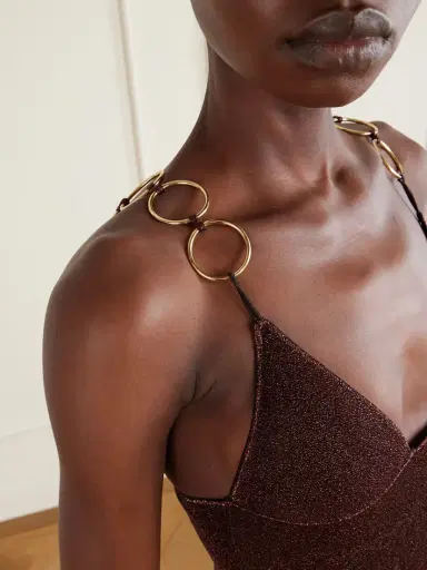 Oséree Lumière Embellished Metallic Swimsuit | Thumbnail 4 Oséree Lumière Embellished Metallic Swimsuit | Thumbnail 4