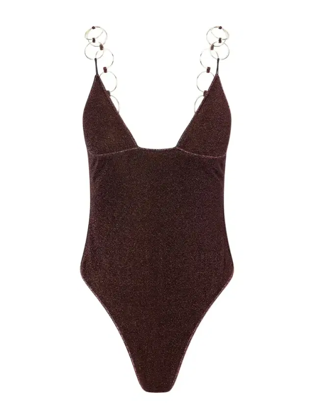 Lumière Embellished Metallic Swimsuit