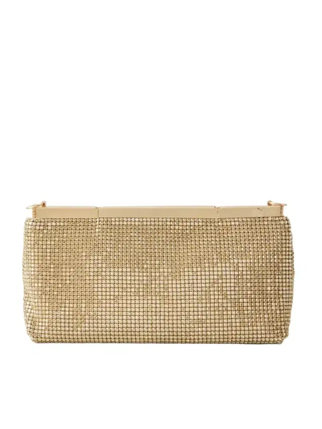 Felice Crystal-embellished Chainmail Clutch