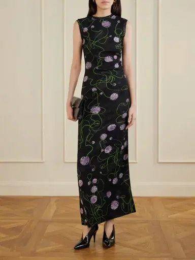 Stella McCartney Floral-print Knitted Midi Dress | Thumbnail 2 Stella McCartney Floral-print Knitted Midi Dress | Thumbnail 2