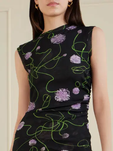 Stella McCartney Floral-print Knitted Midi Dress | Thumbnail 4 Stella McCartney Floral-print Knitted Midi Dress | Thumbnail 4