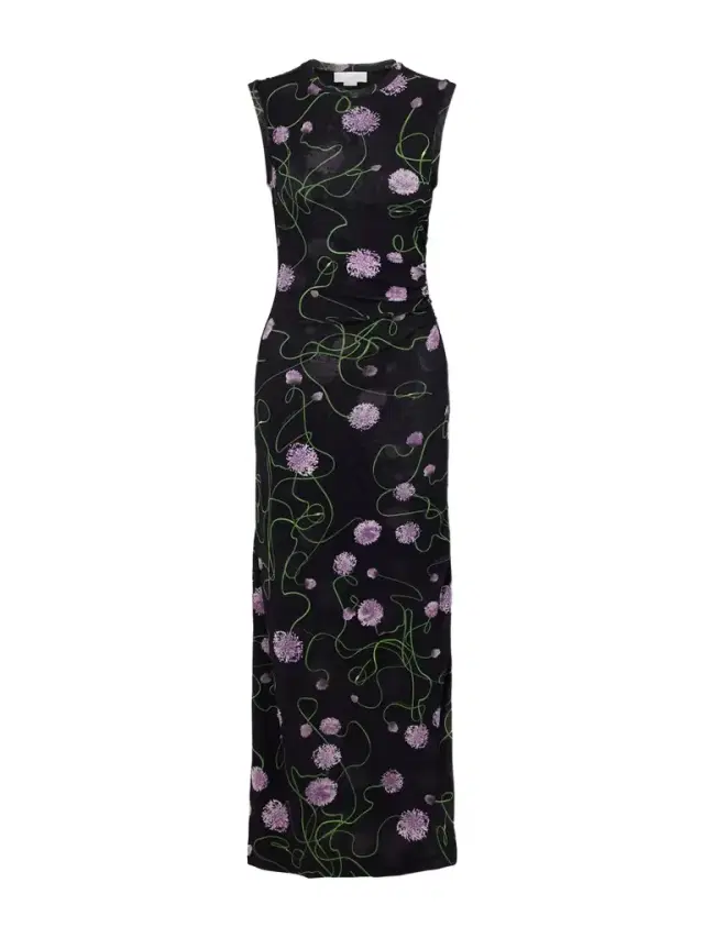 Floral-print Knitted Midi Dress