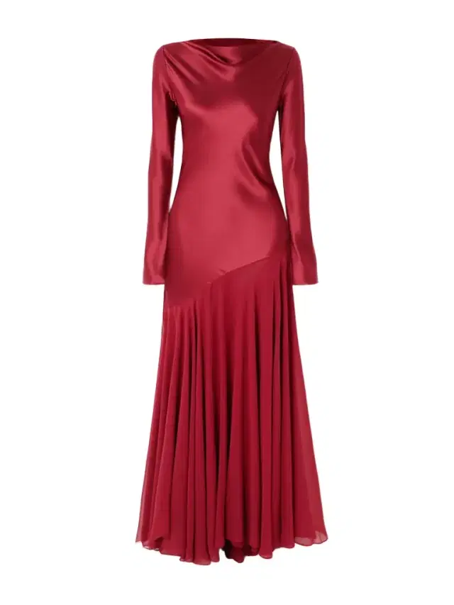 Cordelia Silk-satin And -chiffon Gown