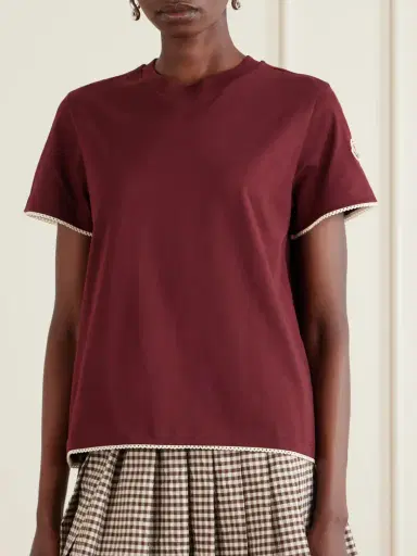 Moncler Logo-appliquéd Cotton-jersey T-shirt | Thumbnail 3 Moncler Logo-appliquéd Cotton-jersey T-shirt | Thumbnail 3