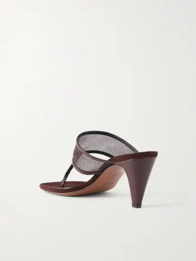 NEOUS Vena 65 Leather-trimmed Mesh Sandals | Thumbnail 3