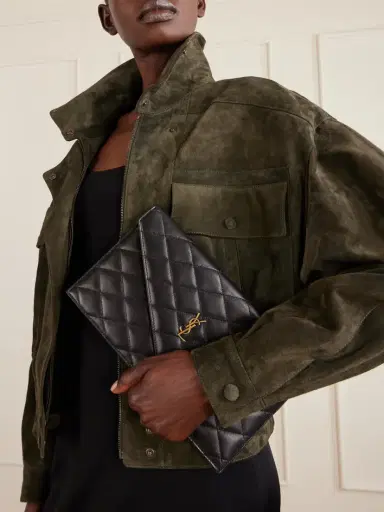 Saint Laurent Paris Matelassé Leather Pouch | Thumbnail 2 Saint Laurent Paris Matelassé Leather Pouch | Thumbnail 2