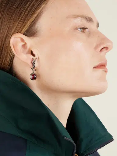 Saint Laurent Cassandre Pampille Silver-tone And Resin Earrings | Thumbnail 2