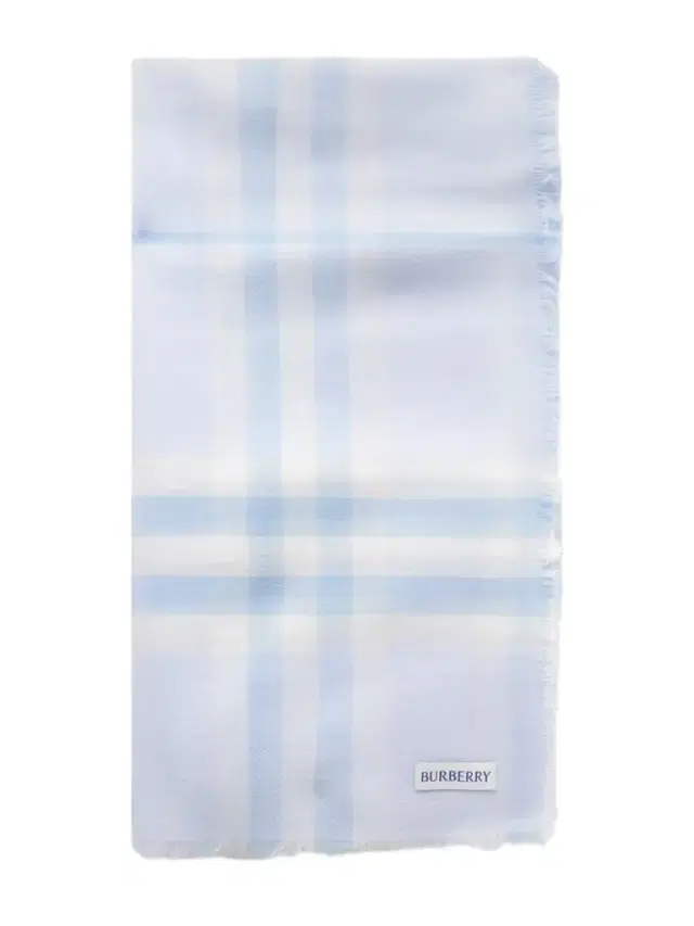 Frayed Checked Wool Scarf
