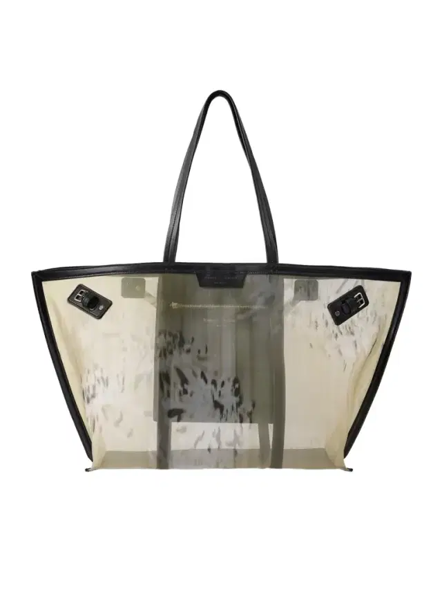 Days Carryall Leather-trimmed Printed Mesh Tote