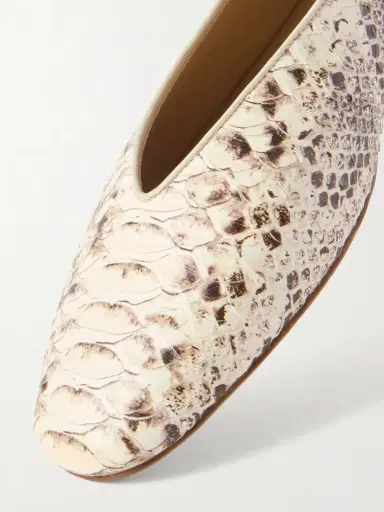 Le Monde Béryl Classic Regency Snake-effect Leather Ballet Flats | Thumbnail 5