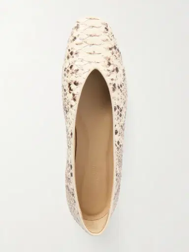 Le Monde Béryl Classic Regency Snake-effect Leather Ballet Flats | Thumbnail 6