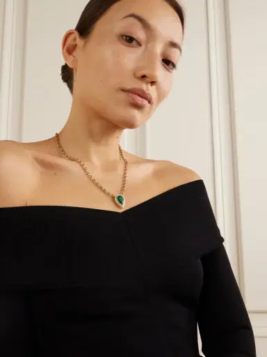 KOLOURS JEWELRY 14-karat Gold, Emerald And Diamond Necklace | Thumbnail 2 KOLOURS JEWELRY 14-karat Gold, Emerald And Diamond Necklace | Thumbnail 2