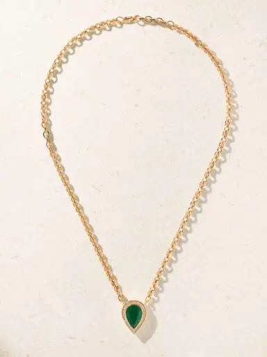KOLOURS JEWELRY 14-karat Gold, Emerald And Diamond Necklace | Thumbnail 4 KOLOURS JEWELRY 14-karat Gold, Emerald And Diamond Necklace | Thumbnail 4