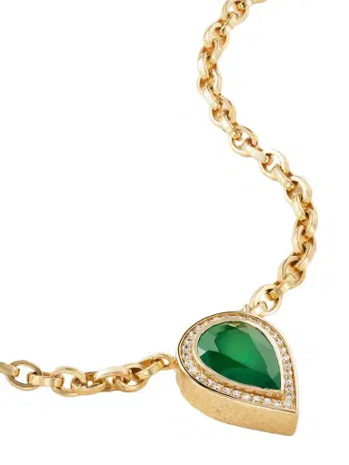 KOLOURS JEWELRY 14-karat Gold, Emerald And Diamond Necklace | Thumbnail 1 KOLOURS JEWELRY 14-karat Gold, Emerald And Diamond Necklace | Thumbnail 1