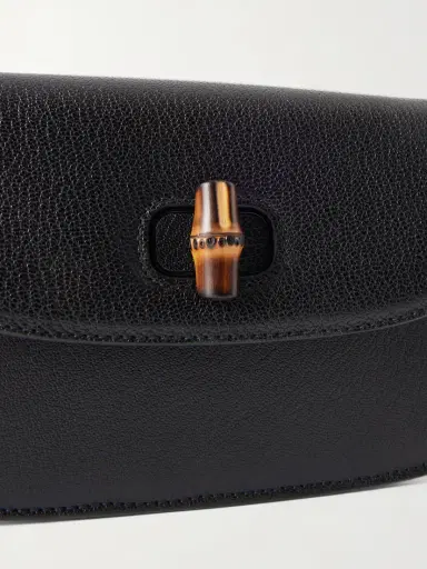 Gucci Bamboo 1947 Textured-leather Clutch | Thumbnail 5