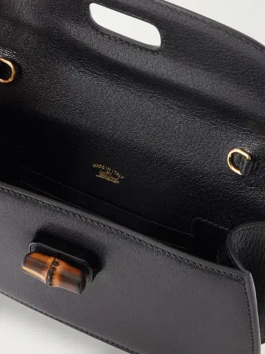 Gucci Bamboo 1947 Textured-leather Clutch | Thumbnail 6