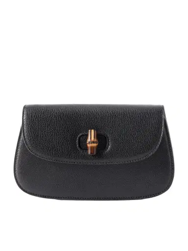 Gucci Bamboo 1947 Textured-leather Clutch | Thumbnail 1