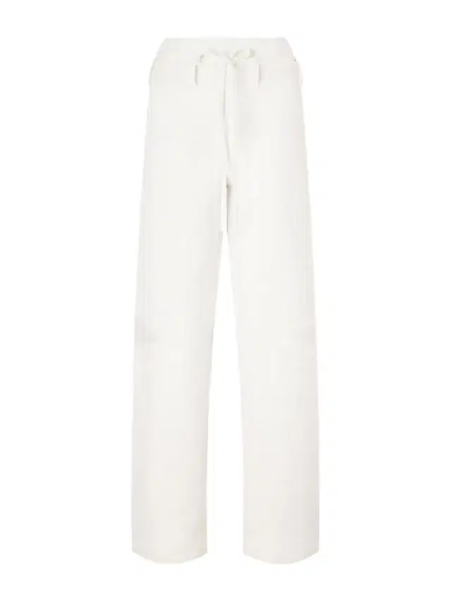 Belted Poplin-trimmed Cotton-jacquard Wide-leg Pants