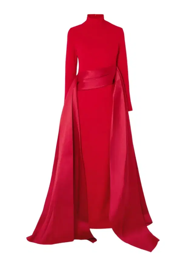 Olivia Crepe And Draped Satin-twill Gown