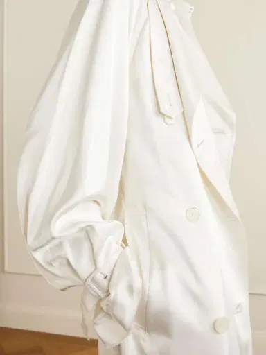 TOTEME Double-breasted Draped Satin Trench Coat | Thumbnail 5 TOTEME Double-breasted Draped Satin Trench Coat | Thumbnail 5