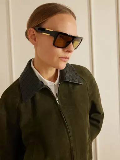 Bottega Veneta Eyewear Ribbon D-frame Tortoiseshell Acetate Sunglasses | Thumbnail 4