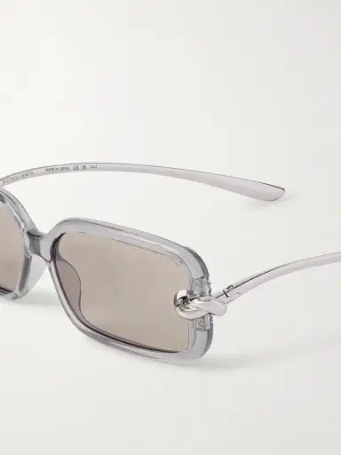 Bottega Veneta Eyewear Knot Rectangular-frame Acetate And Silver-tone Sunglasses | Thumbnail 5 Bottega Veneta Eyewear Knot Rectangular-frame Acetate And Silver-tone Sunglasses | Thumbnail 5
