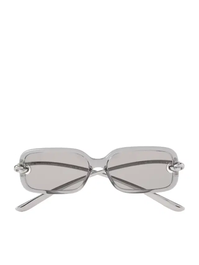 Knot Rectangular-frame Acetate And Silver-tone Sunglasses