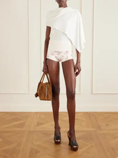 Magda Butrym Ribbed Floral-print Cotton Shorts | Thumbnail 2