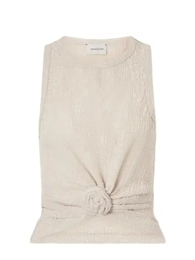 Magda Butrym Cropped Floral-appliquéd Crepe Top | Thumbnail 1