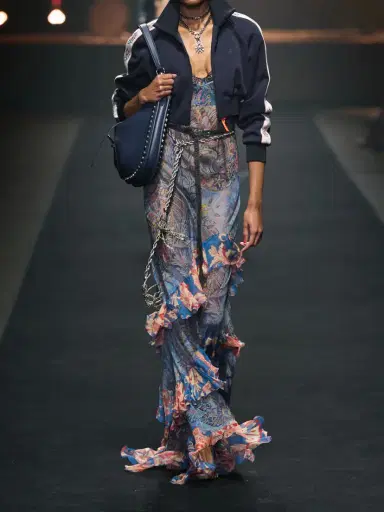 Etro Cropped Canvas-trimmed Satin-jersey Track Jacket | Thumbnail 5 Etro Cropped Canvas-trimmed Satin-jersey Track Jacket | Thumbnail 5