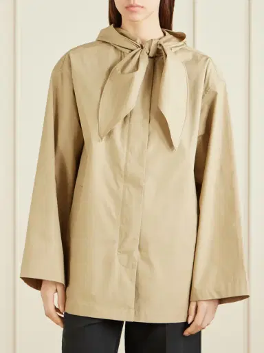 TOTEME Scarf-detailed Organic Cotton Jacket | Thumbnail 3 TOTEME Scarf-detailed Organic Cotton Jacket | Thumbnail 3