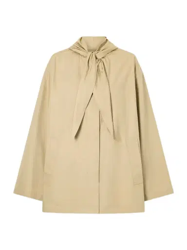 TOTEME Scarf-detailed Organic Cotton Jacket | Thumbnail 1 TOTEME Scarf-detailed Organic Cotton Jacket | Thumbnail 1