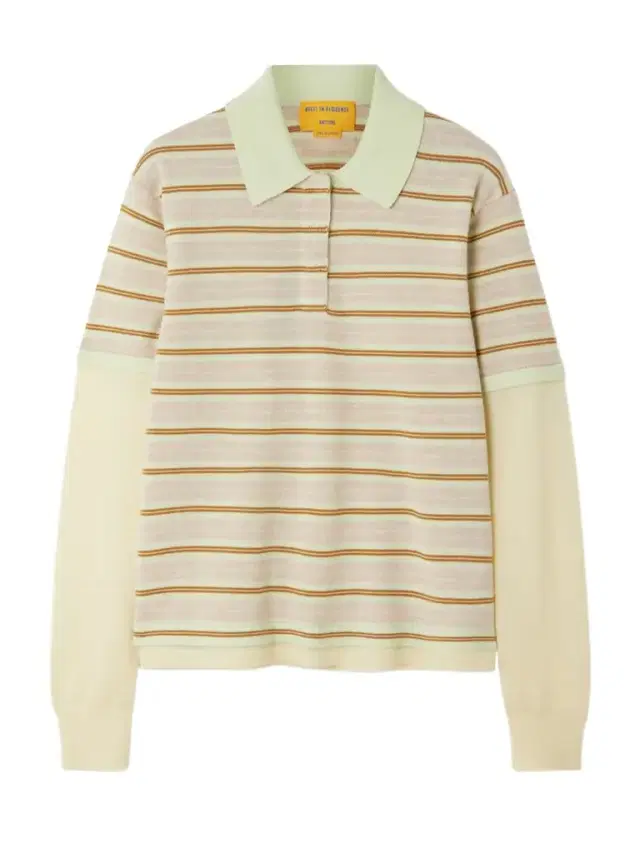 Layered Striped Cashmere Polo Shirt