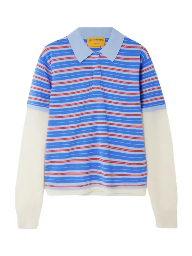 Layered Striped Cashmere Polo Shirt