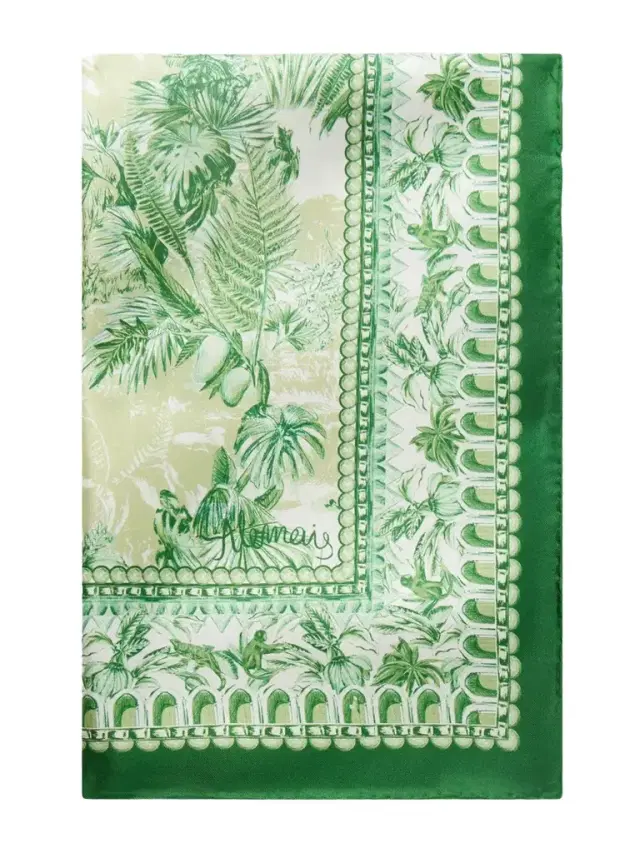 Sara Printed Silk-twill Scarf