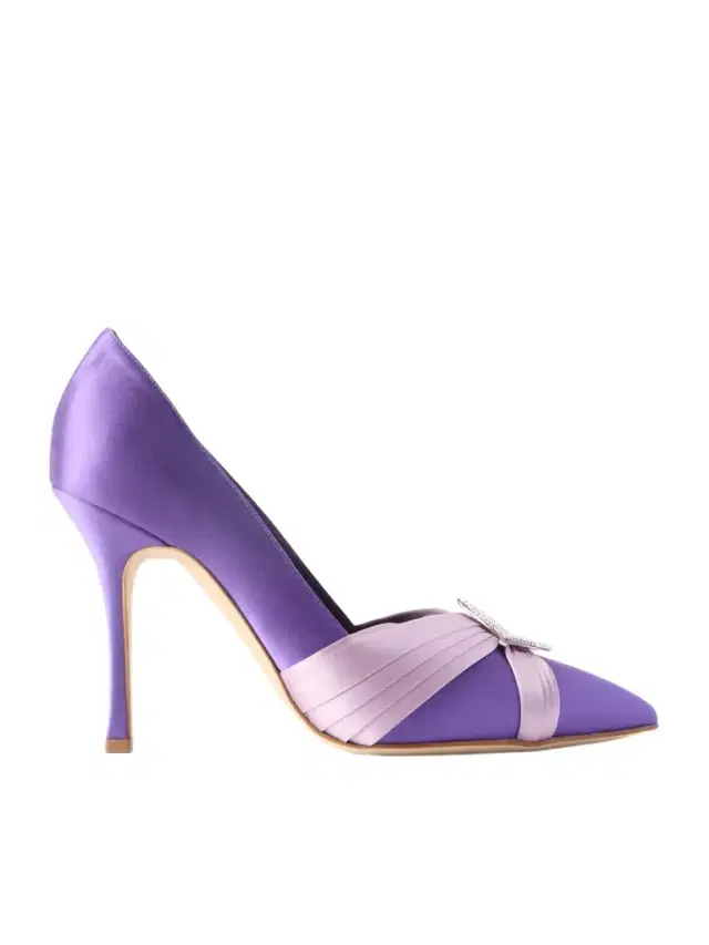 Viera 105 Embellished Two-tone Satin Pumps