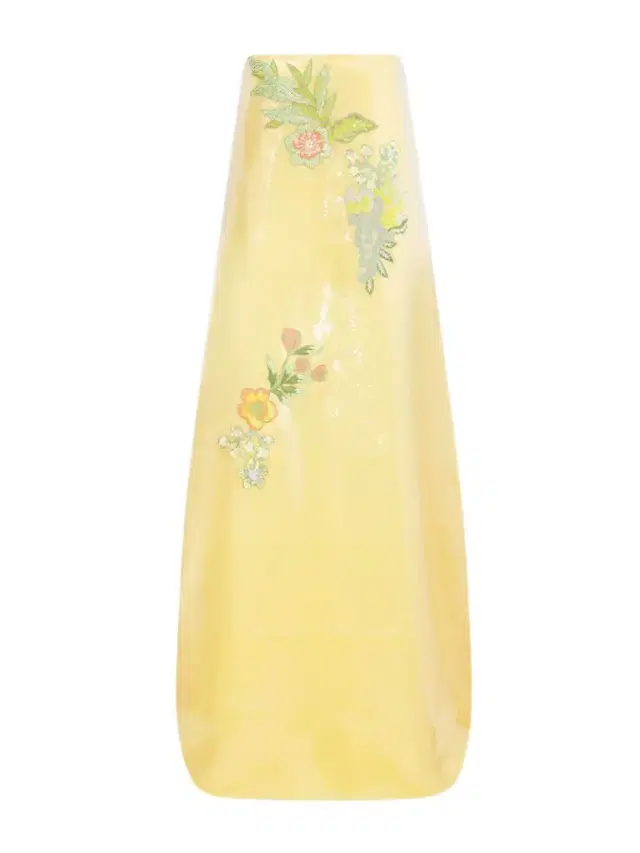 Strapless Embroidered Sequined Organza Gown