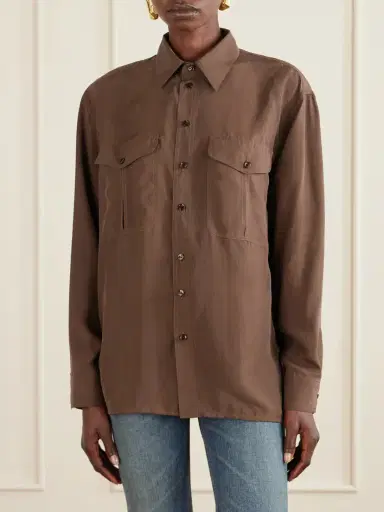 Saint Laurent Silk Habotai Shirt | Thumbnail 3 Saint Laurent Silk Habotai Shirt | Thumbnail 3