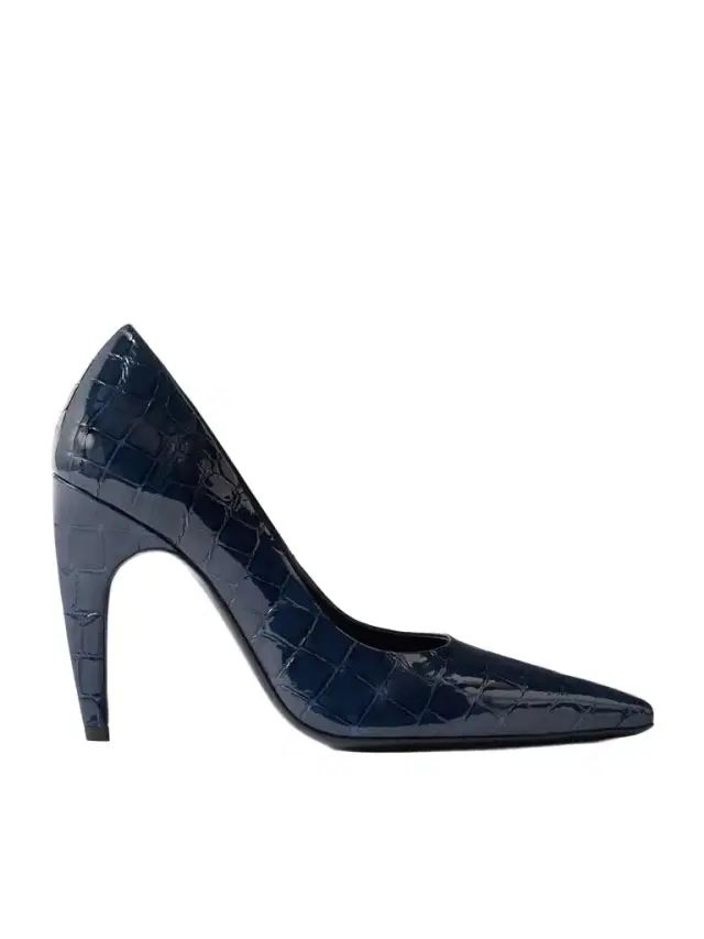 Fame Croc-effect Leather Pumps