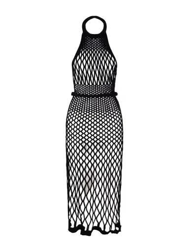 Givenchy Velvet-mesh Halterneck Dress | Thumbnail 1 Givenchy Velvet-mesh Halterneck Dress | Thumbnail 1
