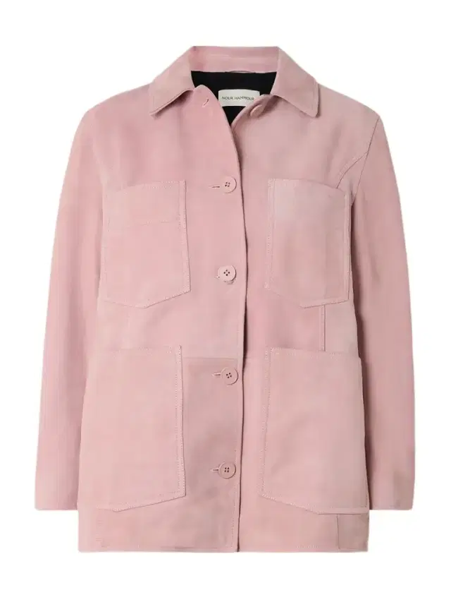 Seleste Paneled Distressed Suede Jacket
