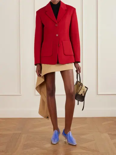 Loewe Asymmetric Cotton And Silk-blend Mini Skirt | Thumbnail 2 Loewe Asymmetric Cotton And Silk-blend Mini Skirt | Thumbnail 2