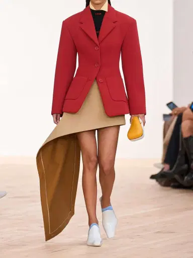 Loewe Asymmetric Cotton And Silk-blend Mini Skirt | Thumbnail 5 Loewe Asymmetric Cotton And Silk-blend Mini Skirt | Thumbnail 5