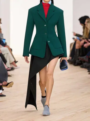 Loewe Asymmetric Wool-twill Mini Skirt | Thumbnail 6