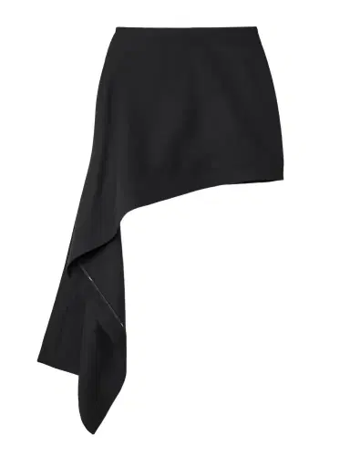 Loewe Asymmetric Wool-twill Mini Skirt | Thumbnail 1