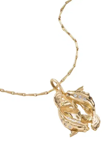 Brent Neale Pisces 18-karat Gold Diamond Necklace | Thumbnail 1 Brent Neale Pisces 18-karat Gold Diamond Necklace | Thumbnail 1