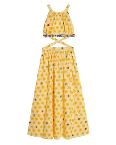 Emporio Sirenuse Alaia Dress in Yellow Smile | Thumbnail 1 Emporio Sirenuse Alaia Dress in Yellow Smile | Thumbnail 1