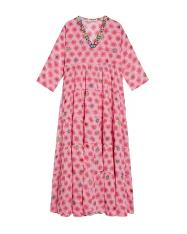 Emporio Sirenuse Alba Caftan in Pink Smile | Thumbnail 1 Emporio Sirenuse Alba Caftan in Pink Smile | Thumbnail 1