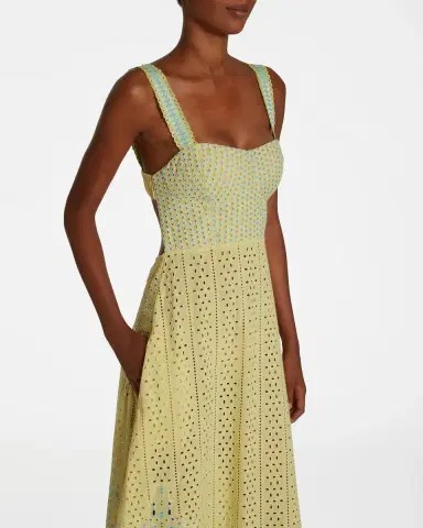 Emporio Sirenuse Azzurra Dress with Amalfi Embroidery | Thumbnail 4 Emporio Sirenuse Azzurra Dress with Amalfi Embroidery | Thumbnail 4