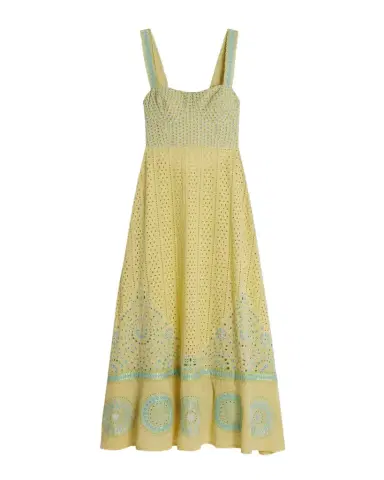 Emporio Sirenuse Azzurra Dress with Amalfi Embroidery | Thumbnail 1 Emporio Sirenuse Azzurra Dress with Amalfi Embroidery | Thumbnail 1